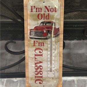 NWT Vintage Style Red Truck Thermometer Sign